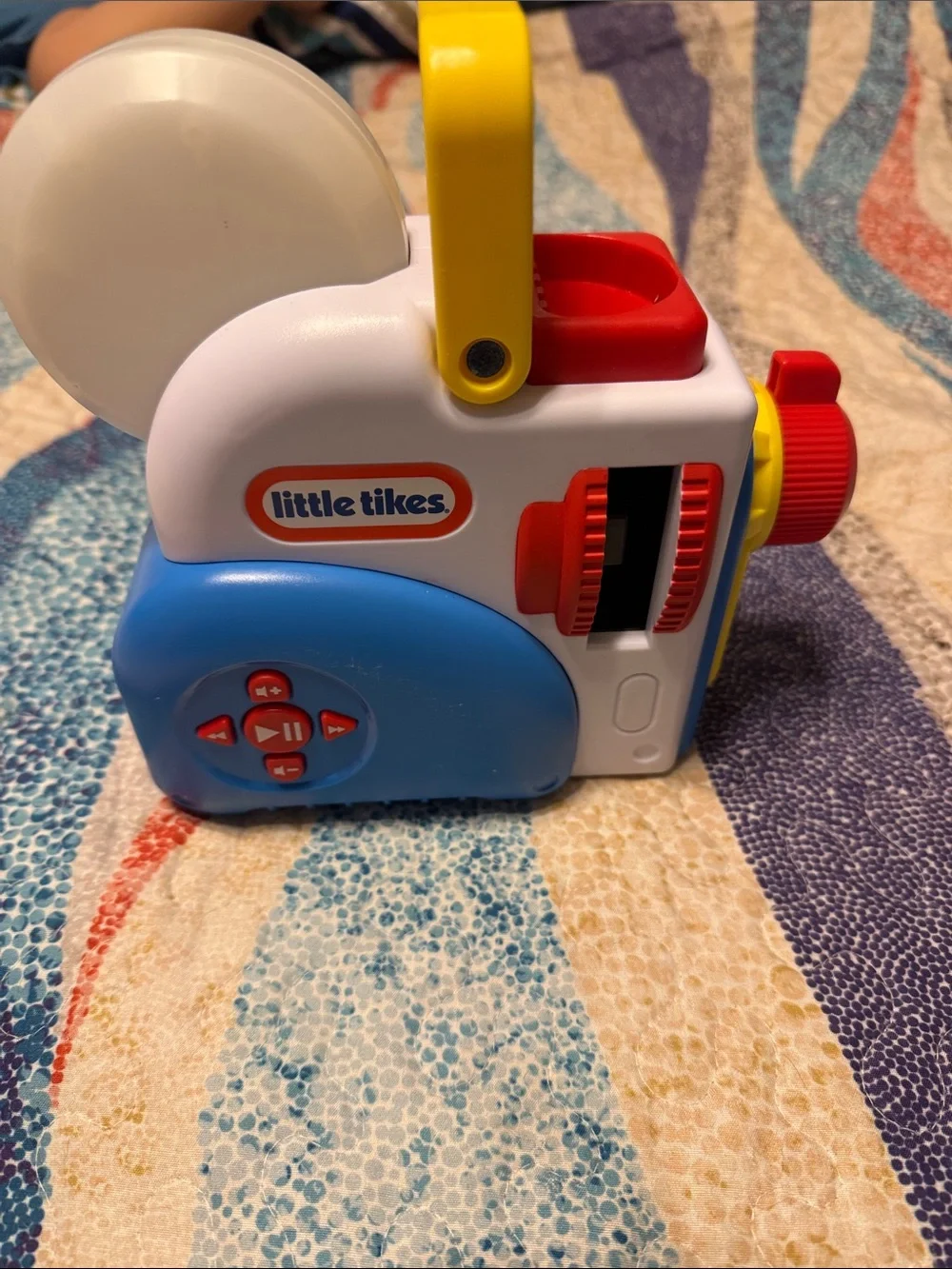 Bright Multi-Color Kids Pretend Camera Toy - Red, Yellow, Blue, White